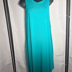 Sleeveless Teal Dress